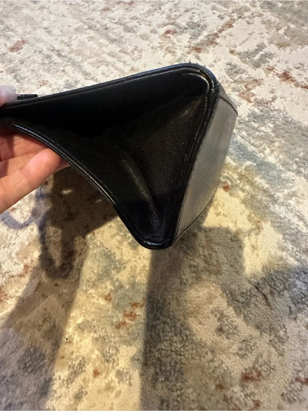 Classic Black Leather Top-Handle Adam leather purse  - Sleek Everyday Style